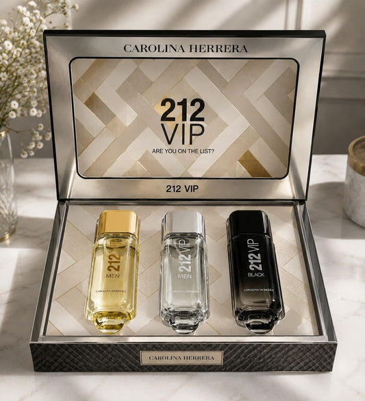 CAROLINA HERRERA 212 VIP MEN 3 in 1 GIFT SET 3 × 40ML